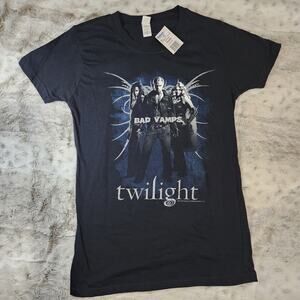 Twilight Bad Vamps Graphic Tee Black Vampire Women's Cotton TShirt Size M